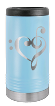 Load image into Gallery viewer, Love Music Laser Engraved Slim Can Insulated Koosie
