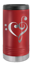 Load image into Gallery viewer, Love Music Laser Engraved Slim Can Insulated Koosie
