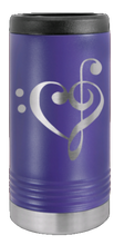 Load image into Gallery viewer, Love Music Laser Engraved Slim Can Insulated Koosie
