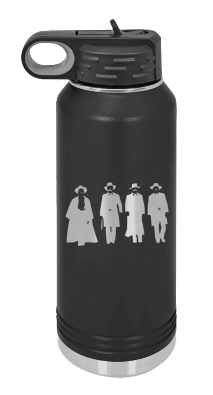 Tombstone - 32oz Water Bottle Laser Engraved- Black