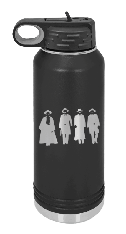 Tombstone - 32oz Water Bottle Laser Engraved- Black