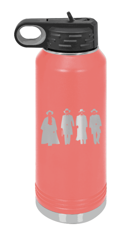 Tombstone - 32oz Water Bottle Laser Engraved- Coral