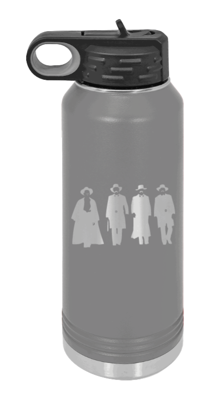 Tombstone - 32oz Water Bottle Laser Engraved- Dark Grey