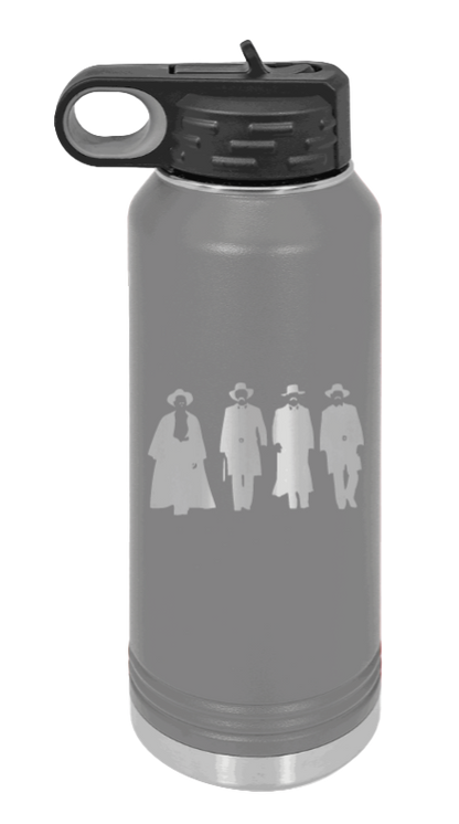 Tombstone - 32oz Water Bottle Laser Engraved- Dark Grey