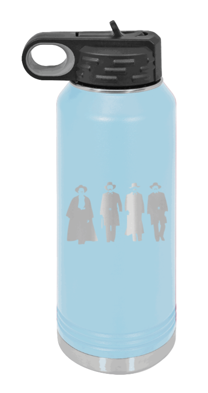 Tombstone - 32oz Water Bottle Laser Engraved- Light Blue