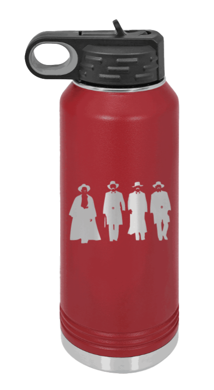 Tombstone - 32oz Water Bottle Laser Engraved- Maroon