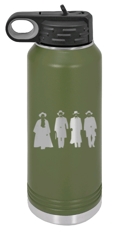 Tombstone - 32oz Water Bottle Laser Engraved- Olive