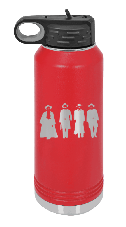 Tombstone - 32oz Water Bottle Laser Engraved- Red