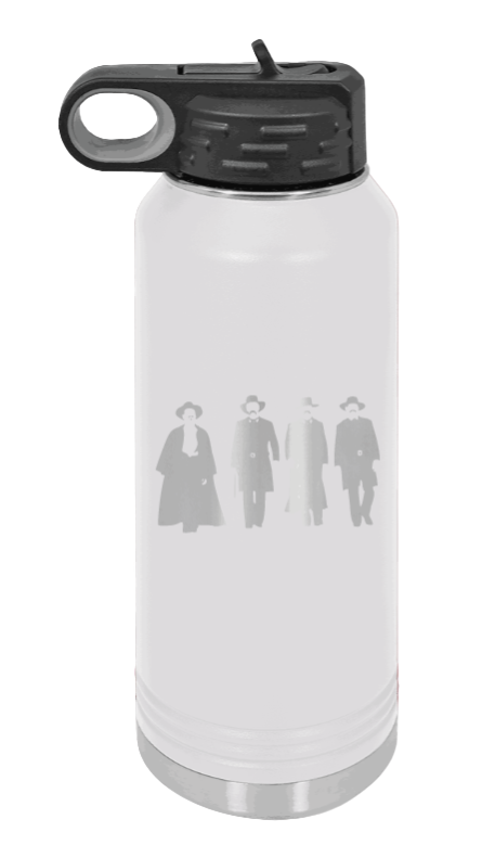 Tombstone - 32oz Water Bottle Laser Engraved- White