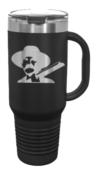 Tombstone Hells Comin' 40oz Handle Mug Laser Engraved