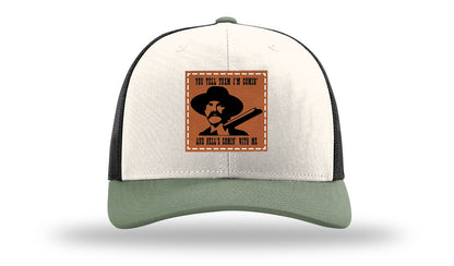 Tombstone Hell's Comin' Leather Patch Richardson 112 Hat