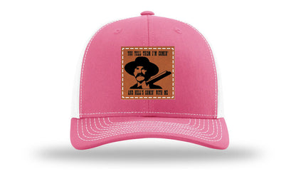 Tombstone Hell's Comin' Leather Patch Richardson 112 Hat