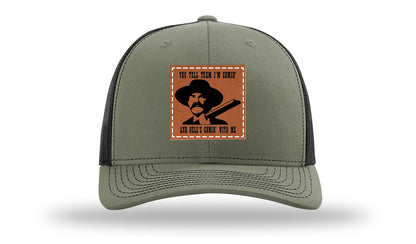 Tombstone Hell's Comin' Leather Patch Richardson 112 Hat