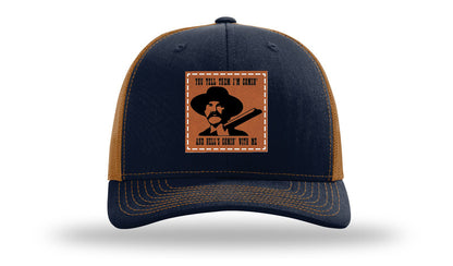 Tombstone Hell's Comin' Leather Patch Richardson 112 Hat