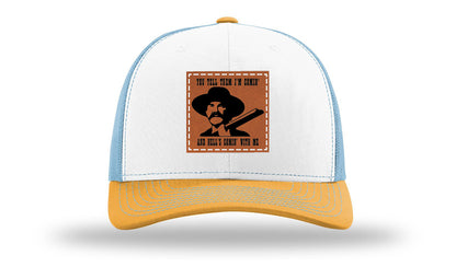 Tombstone Hell's Comin' Leather Patch Richardson 112 Hat
