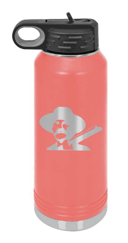 Tombstone 2 Hells Coming  - 32oz Water Bottle Laser Engraved- Coral