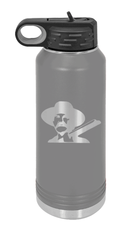 Tombstone 2 Hells Coming  - 32oz Water Bottle Laser Engraved- Dark Grey