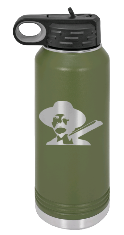 Tombstone 2 Hells Coming  - 32oz Water Bottle Laser Engraved- Olive