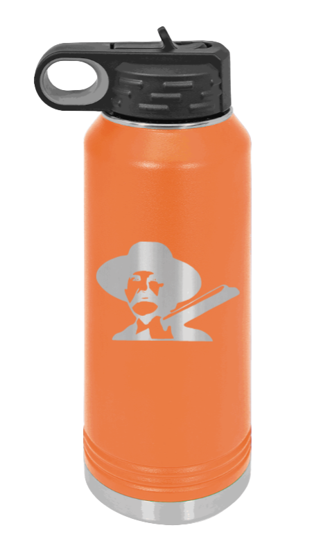 Tombstone 2 Hells Coming  - 32oz Water Bottle Laser Engraved- Orange
