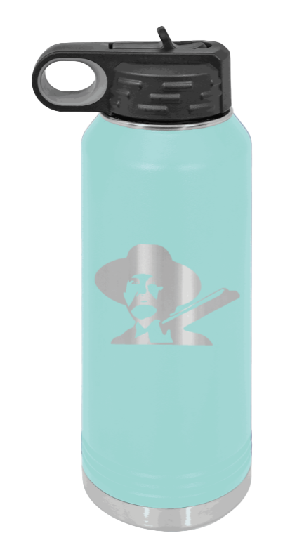 Tombstone 2 Hells Coming  - 32oz Water Bottle Laser Engraved- Teal
