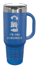 Load image into Gallery viewer, Tombstone I&#39;m Your Huckleberry 40oz Handle Mug Laser Engraved
