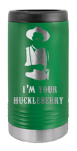 Load image into Gallery viewer, Tombstone I&#39;m Your Huckleberry  Laser Engraved Slim Can Insulated Koosie
