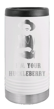 Load image into Gallery viewer, Tombstone I&#39;m Your Huckleberry  Laser Engraved Slim Can Insulated Koosie
