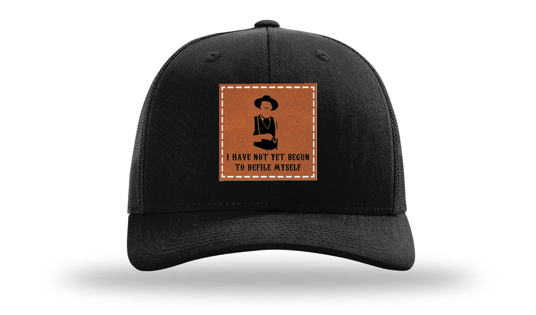 Not Yet Begun To Defile Leather Patch Richardson 112 Hat