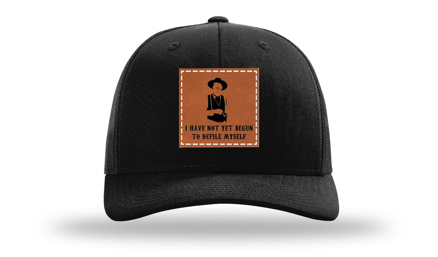 Not Yet Begun To Defile Leather Patch Richardson 112 Hat