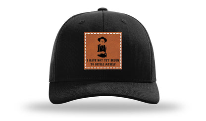 Not Yet Begun To Defile Leather Patch Richardson 112 Hat