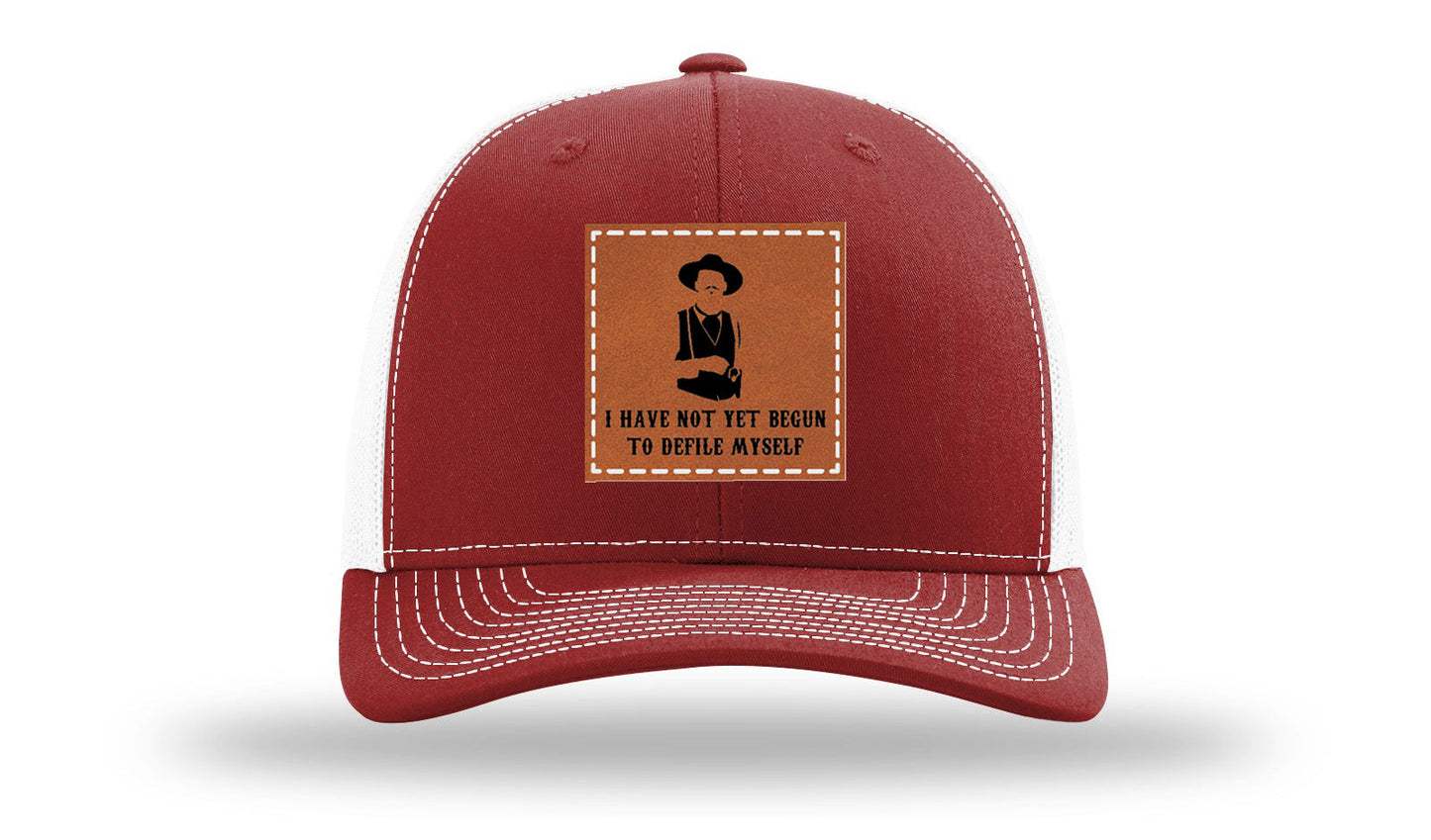 Not Yet Begun To Defile Leather Patch Richardson 112 Hat
