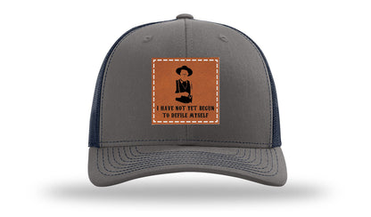 Not Yet Begun To Defile Leather Patch Richardson 112 Hat