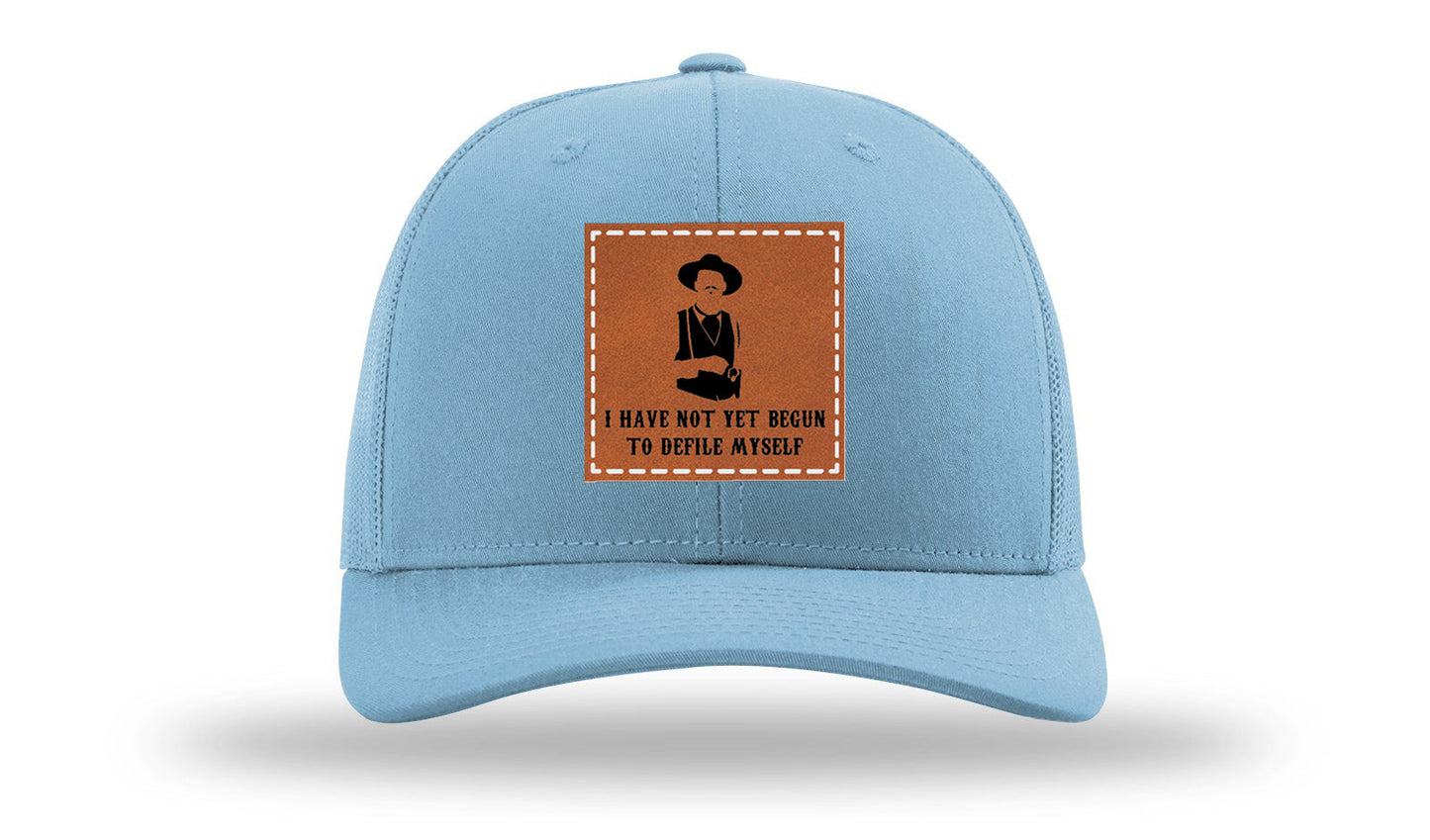 Not Yet Begun To Defile Leather Patch Richardson 112 Hat