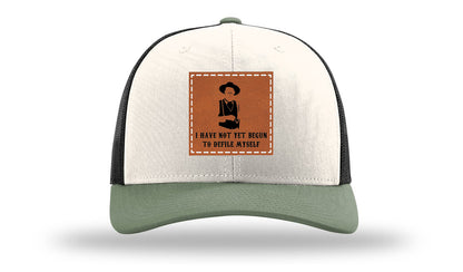 Not Yet Begun To Defile Leather Patch Richardson 112 Hat