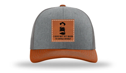 Not Yet Begun To Defile Leather Patch Richardson 112 Hat