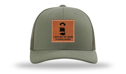 Not Yet Begun To Defile Leather Patch Richardson 112 Hat