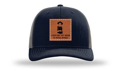 Not Yet Begun To Defile Leather Patch Richardson 112 Hat