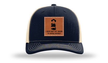 Not Yet Begun To Defile Leather Patch Richardson 112 Hat