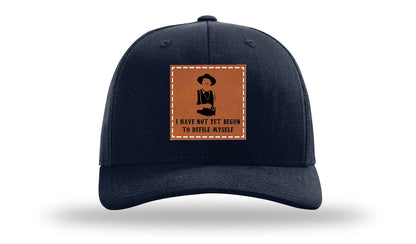 Not Yet Begun To Defile Leather Patch Richardson 112 Hat