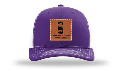 Not Yet Begun To Defile Leather Patch Richardson 112 Hat