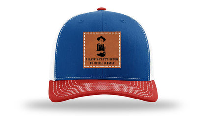 Not Yet Begun To Defile Leather Patch Richardson 112 Hat
