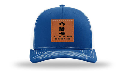 Not Yet Begun To Defile Leather Patch Richardson 112 Hat