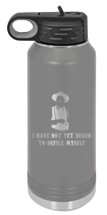 Tombstone 4 Defile  - 32oz Water Bottle Laser Engraved- Dark Grey