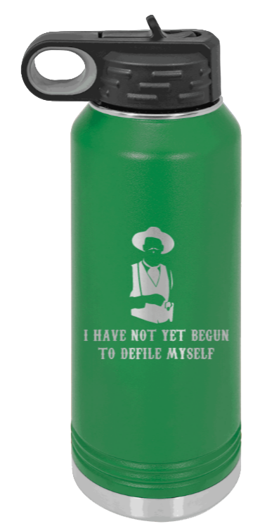 Tombstone 4 Defile  - 32oz Water Bottle Laser Engraved- Green