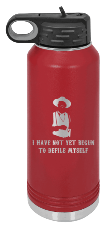 Tombstone 4 Defile  - 32oz Water Bottle Laser Engraved- Maroon