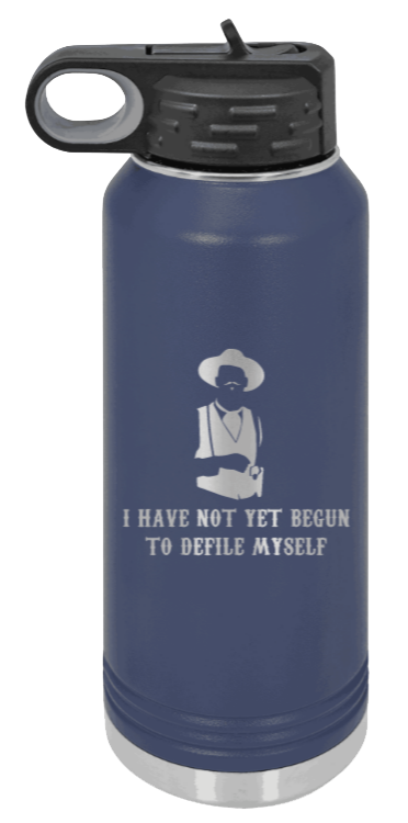 Tombstone 4 Defile  - 32oz Water Bottle Laser Engraved- Navy