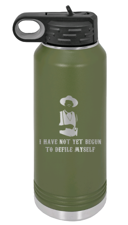 Tombstone 4 Defile  - 32oz Water Bottle Laser Engraved- Olive