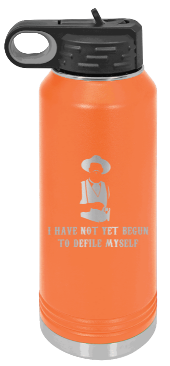 Tombstone 4 Defile  - 32oz Water Bottle Laser Engraved- Orange
