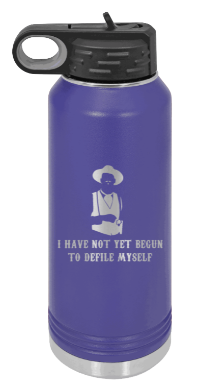 Tombstone 4 Defile  - 32oz Water Bottle Laser Engraved- Purple
