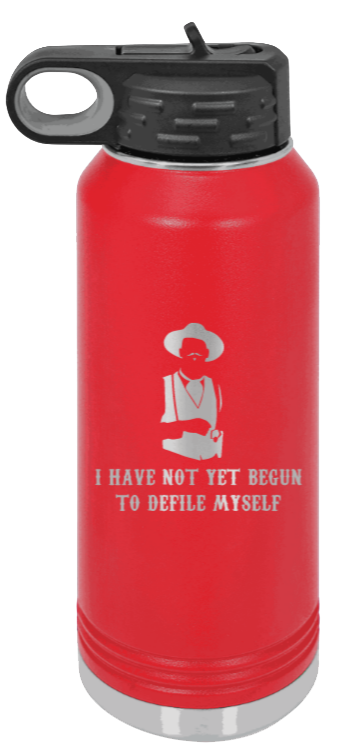 Tombstone 4 Defile  - 32oz Water Bottle Laser Engraved- Red